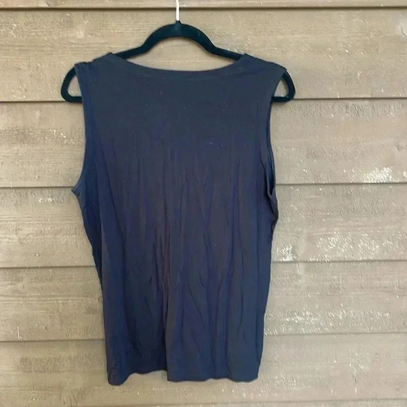 Eileen Fisher black stretch tank top size medium - Picture 4 of 6